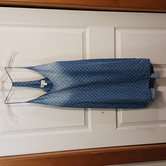 Anthropologie Dresses & Skirts - Anthropologie cloth & stone denim strappy tank mini dress - S - blue ombre